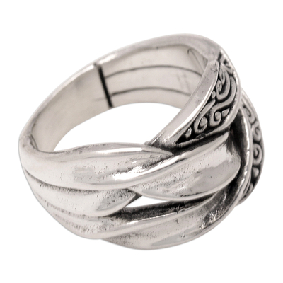 Balinese Sterling Silver Band Ring with Traditional Motifs - Balinese ...