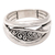 Sterling silver band ring, 'Island Awakening' - Polished Sterling Silver Band Ring with Traditional Motifs (image 2d) thumbail