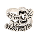 Sterling silver cocktail ring, 'Key to the World' - Traditional Balinese Sterling Silver Cocktail Ring