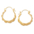 Gold-plated hoop earrings, 'Celestial Twists' - 18k Gold-Plated Brass Hoop Earrings with Hammered Finish