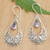 Amethyst dangle earrings, 'Ethereal Wisdom' - Polished Amethyst and Sterling Silver Dangle Earrings (image 2) thumbail