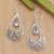 Blue topaz dangle earrings, 'Ethereal Loyalty' - Polished Blue Topaz and Sterling Silver Dangle Earrings (image 2) thumbail