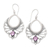 Amethyst dangle earrings, 'Wise Spirit' - Sterling Silver Dangle Earrings with Faceted Amethyst Gems thumbail
