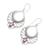 Amethyst dangle earrings, 'Wise Spirit' - Sterling Silver Dangle Earrings with Faceted Amethyst Gems (image 2b) thumbail