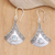 Blue topaz dangle earrings, 'Blade of Loyalty' - Blue Topaz and Sterling Silver Dangle Earrings from Bali (image 2) thumbail
