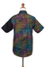 Men's cotton batik shirt, 'Colorful Bridge' - Men's Batik Cotton Shirt with Colorful Pattern from Bali (image 2d) thumbail