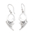 Sterling silver dangle earrings, 'Morning Orchids' - Floral-Themed Sterling Silver Dangle Earrings from Bali thumbail