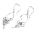 Sterling silver dangle earrings, 'Morning Orchids' - Floral-Themed Sterling Silver Dangle Earrings from Bali