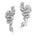 Sterling silver drop earrings, 'Majestic Dragon' - Sterling Silver Dragon Drop Earrings Crafted in Bali thumbail