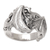 Sterling silver cocktail ring, 'Bat in Motion' - Bat-Themed Sterling Silver Cocktail Ring Made in Bali thumbail
