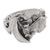 Sterling silver cocktail ring, 'Bat in Motion' - Bat-Themed Sterling Silver Cocktail Ring Made in Bali (image 2b) thumbail
