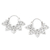 Sterling silver hoop earrings, 'Balinese Flower' - Balinese Sterling Silver Hoop Earrings with Floral Motif