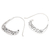Sterling silver half-hoop earrings, 'Rowboat' - Sterling Silver Half-Hoop Earrings with Rowboat Motif