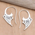 Sterling silver drop earrings, 'Blooming Enchantment' - Polished Sterling Silver Drop Earrings with Floral Details (image 2) thumbail