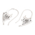 Sterling silver drop earrings, 'Blooming Enchantment' - Polished Sterling Silver Drop Earrings with Floral Details (image 2b) thumbail