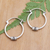 Sterling silver hoop earrings, 'Bali Visions' - Balinese Traditional Sterling Silver Hoop Earrings (image 2) thumbail