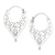 Sterling silver hoop earrings, 'Carved Slingshot' - Sterling Silver Hoop Earrings with Openwork Accents thumbail