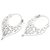 Sterling silver hoop earrings, 'Carved Slingshot' - Sterling Silver Hoop Earrings with Openwork Accents (image 2b) thumbail