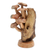 Wood sculpture, 'Mushroom Path' - Handmade Jempinis Wood Sculpture with Benalu Wood Accents thumbail