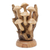 Wood sculpture, 'Mushroom Charm' - Handcrafted Wood Sculpture with Benalu Wood Pieces