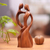 Wood sculpture, 'Shadow Dance' - Hand-Carved Suar Wood Sculpture of a Dancing Couple (image 2) thumbail