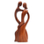 Holzskulptur - Handgeschnitzte Suar-Holzskulptur eines tanzenden Paares