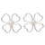Knopfohrringe aus Zuchtperlen - Florale Knopfohrringe aus Sterlingsilber mit Zuchtperlen
