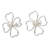 Knopfohrringe aus Zuchtperlen - Florale Knopfohrringe aus Sterlingsilber mit Zuchtperlen