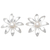 Cultured pearl drop earrings, 'Innocence Garden' - Sterling Silver Floral Drop Earrings with Cultured Pearls