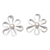 Ohrhänger aus Zuchtperlen - Blumen-Tropfenohrringe aus Sterlingsilber und Zuchtperlen
