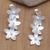 Sterling silver drop earrings, 'Stellar Bouquet' - Sterling Silver Flower-Themed Drop Earrings Crafted in Bali