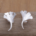 Sterling silver drop earrings, 'Calla Lilies' - Sterling Silver Drop Earrings with Calla Lilies Motif