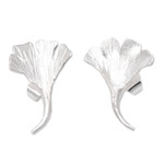 Sterling silver drop earrings, 'Calla Lilies' - Sterling Silver Drop Earrings with Calla Lilies Motif