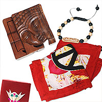 Curated gift box, 'Peaceful Mind' - Peace-Themed Curated Gift Box with 3 Items from Indonesia