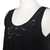 Embroidered sleeveless top, 'Night Bouquet of Flowers' - Hand-Embroidered Black Sleeveless Rayon Top from Bali
