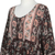 Vestido túnica de rayón batik - Vestido túnica de rayón batik con estampado floral chocolate