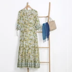 Rayon batik maxi dress, 'Spring Blossom' - Rayon Batik Maxi Dress with Floral Pattern Crafted in Bali