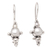 Aretes colgantes de perlas cultivadas - Aretes colgantes de cruz de plata esterlina con perlas cultivadas