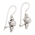 Cultured pearl drop earrings, 'Solemn Crosses' - Sterling Silver Cross Drop Earrings with Cultured Pearls