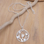 Sterling silver pendant necklace, 'Harmonious Hope' - Sterling Silver Round Pendant Necklace with Butterfly Motifs thumbail