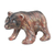 Holzskulptur - Handgeschnitzte Skulptur eines Bären aus braunem Suar-Holz