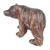 Escultura de madera - Escultura de un oso en madera de suar marrón tallada a mano