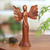 Wood sculpture, 'Angel of Kindness' - Hand-Carved Suar Wood Sculpture of an Angel from Bali