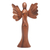 Escultura de madera - Escultura de madera de suar tallada a mano de un ángel de Bali