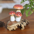Wood sculpture, 'Dream Nature' - Hand-Painted Jempinis and Benalu Wood Sculpture of Mushrooms (image 2b) thumbail