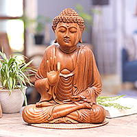 Wood statuette, Buddha