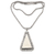Men's blue topaz pendant necklace, 'Mighty Pyramid' - Men's 925 Silver Pyramid Pendant Necklace with Blue Topaz