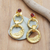 Gold-plated garnet dangle earrings, 'Perseverance Hours' - 18k Gold-Plated Dangle Earrings with Natural Garnet Gems