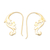 Gold-plated drop earrings, 'Fairy Magic' - 18k Gold-Plated Brass Drop Earrings with Leafy Details (image 2a) thumbail