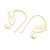 Gold-plated drop earrings, 'Fairy Magic' - 18k Gold-Plated Brass Drop Earrings with Leafy Details (image 2b) thumbail